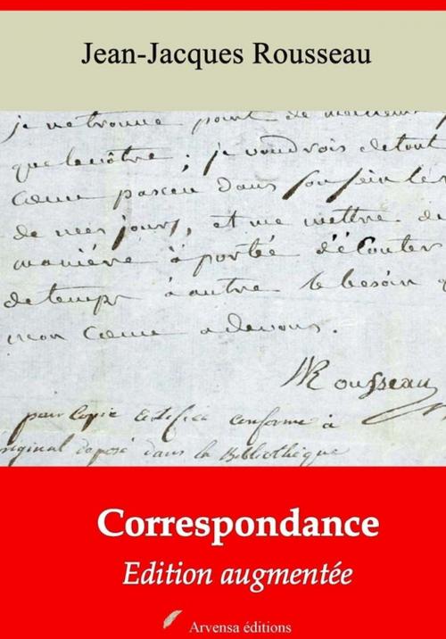 Cover of the book Correspondance – suivi d'annexes by Jean-Jacques Rousseau, Arvensa Editions