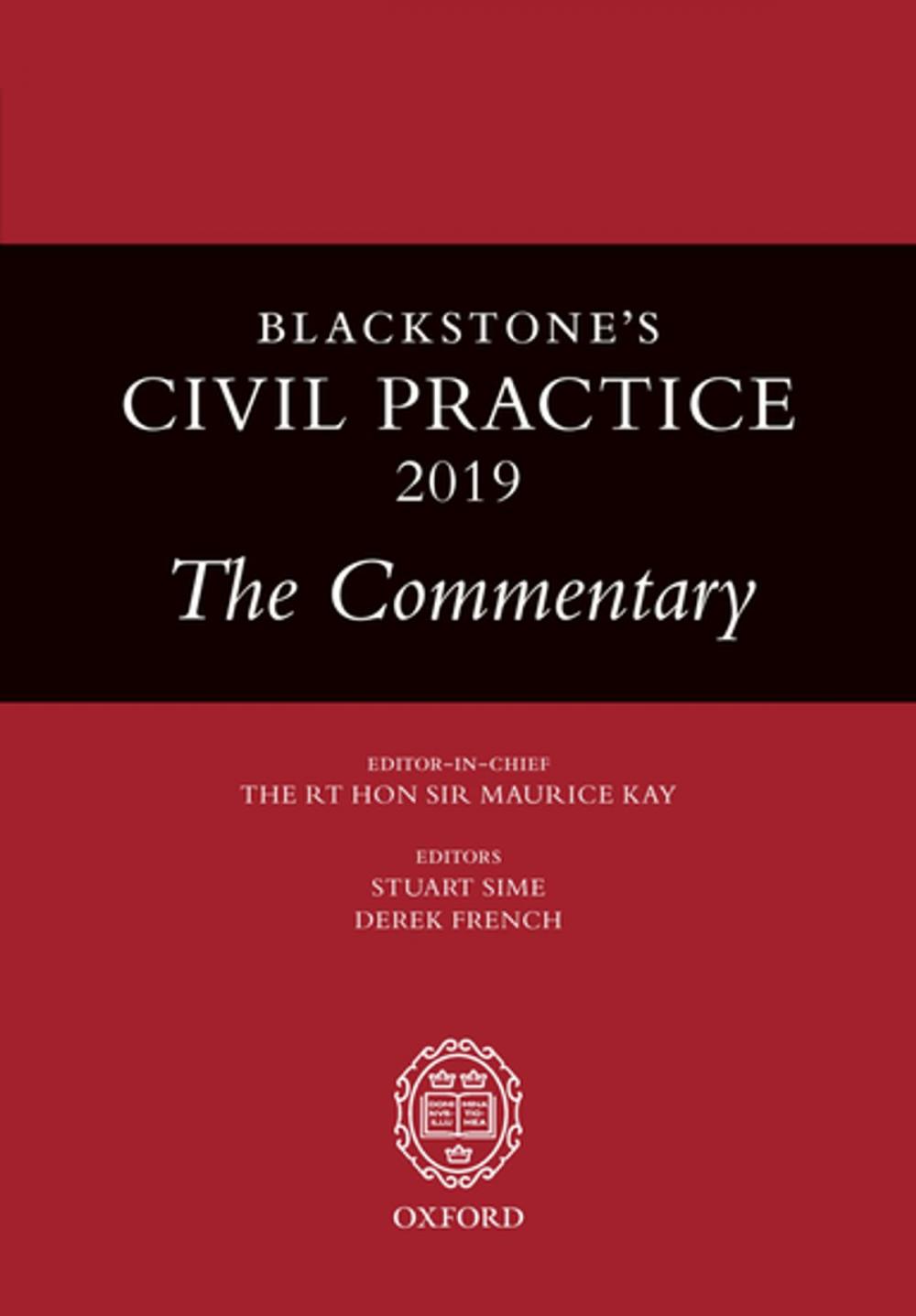 Big bigCover of Blackstone's Civil Practice 2019: The Commentary