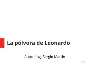 Book cover of La pólvora de Leonardo