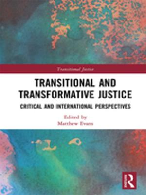 Cover of the book Transitional and Transformative Justice by Judie Newman