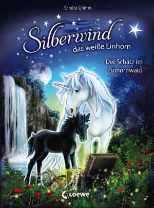 Book cover of Silberwind, das weiße Einhorn - Der Schatz im Einhornwald