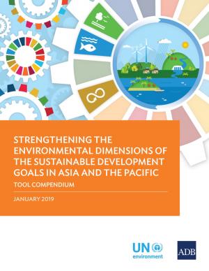 Book cover of Strengthening the Environmental Dimensions of the Sustainable Development Goals in Asia and the Pacific Tool Compendium