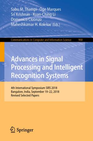 Cover of the book Advances in Signal Processing and Intelligent Recognition Systems by Srinivasan Chandrasekaran
