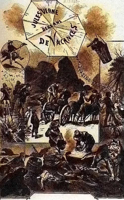 Cover of the book Deux ans de vacances by Jules Verne, Paris, France, 1888
