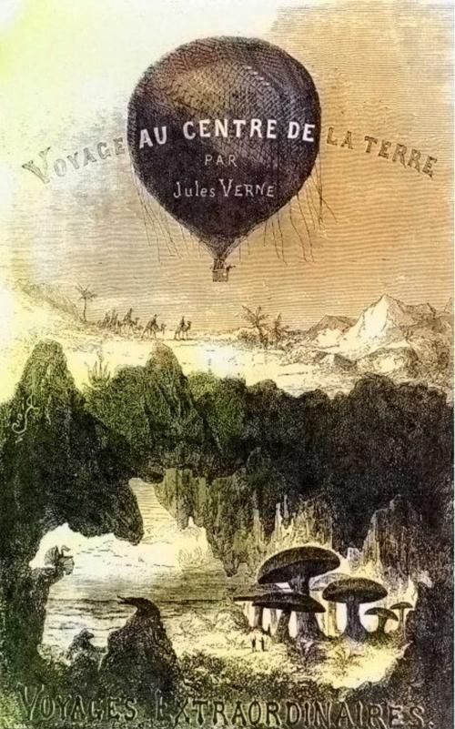 Cover of the book Voyage au centre de la Terre by Jules Verne, Édouard Riou, Hetzel, Paris, 1867