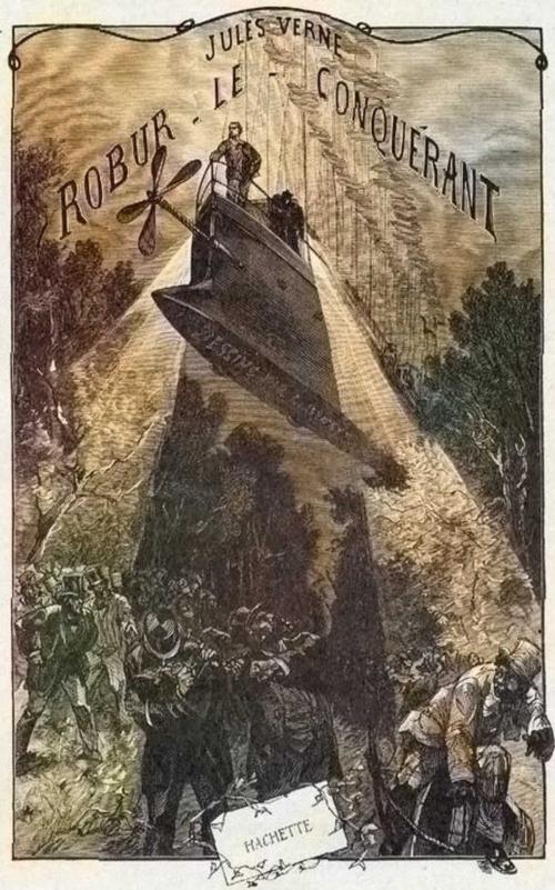 Cover of the book Robur le conquérant by Jules Verne, Léon Benett, George Roux, Hetzel, 1886