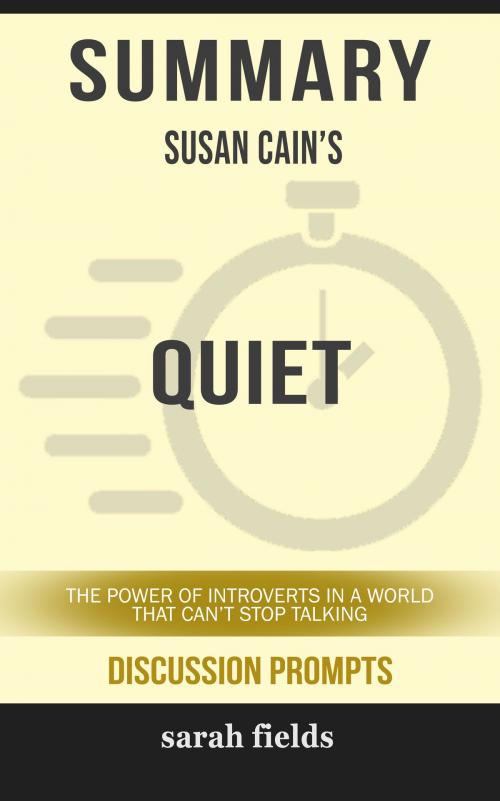 Cover of the book Summary: Susan Cain's Quiet by Sarah Fields, HSP