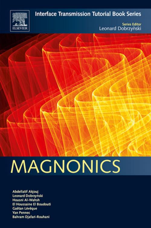 Cover of the book Magnonics by Abdellatif Akjouj, Leonard Dobrzyński, Housni Al-Wahsh, El Houssaine El Boudouti, Gaëtan Lévêque, Yan Pennec, Bahram Djafari-Rouhani, Elsevier Science
