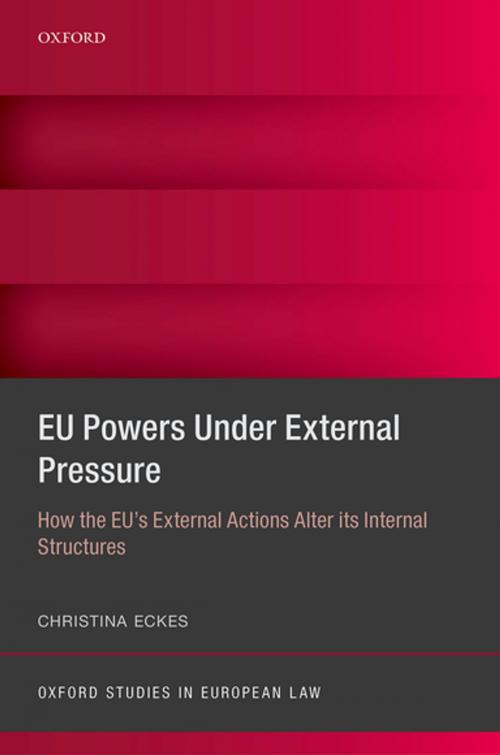 Cover of the book EU Powers Under External Pressure by Christina Eckes, OUP Oxford