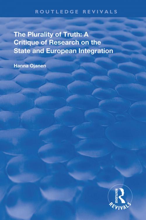 Cover of the book The Plurality of Truth by Hanna Ojanen, Taylor and Francis