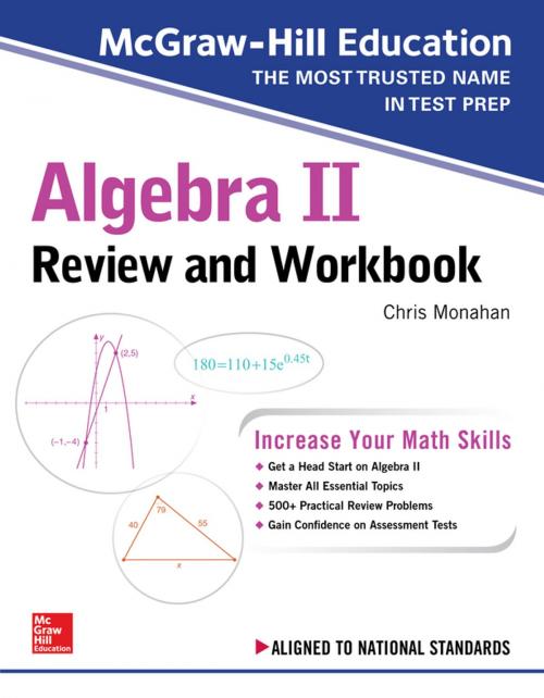 Cover of the book McGraw-Hill Education Algebra II Review and Workbook by Christopher Monahan, McGraw-Hill Education