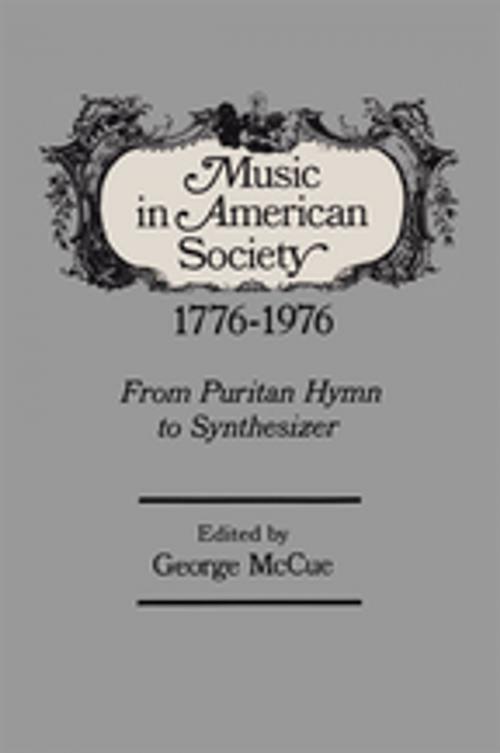 Cover of the book Music in American Society by George McCue, Taylor and Francis