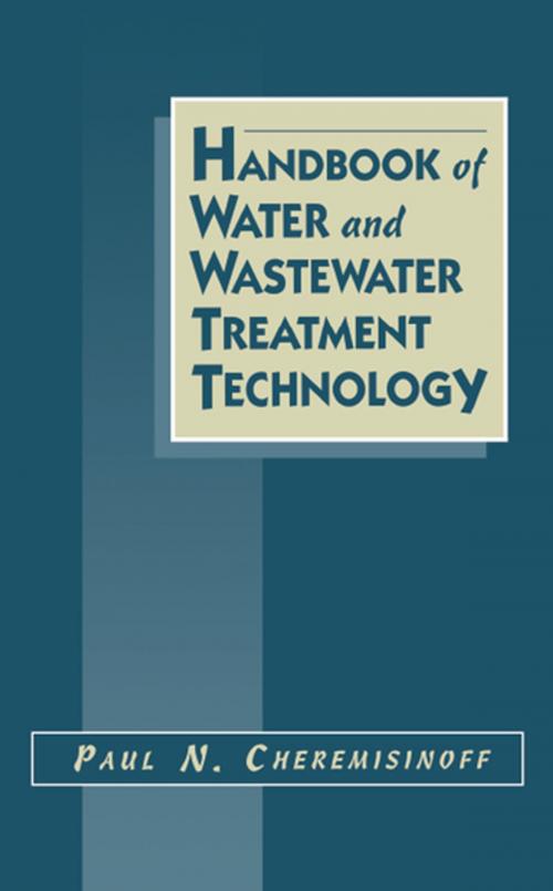 Cover of the book Handbook of Water and Wastewater Treatment Technology by Paul N. Cheremisinoff, CRC Press