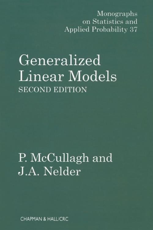 Cover of the book Generalized Linear Models by P. McCullagh, CRC Press