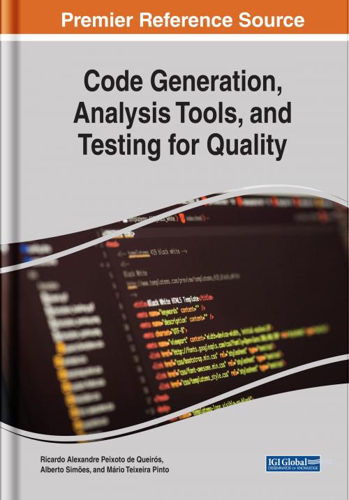 Cover of the book Code Generation, Analysis Tools, and Testing for Quality by , IGI Global