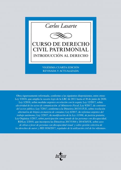 Cover of the book Curso de Derecho Civil patrimonial by Carlos Lasarte, Tecnos