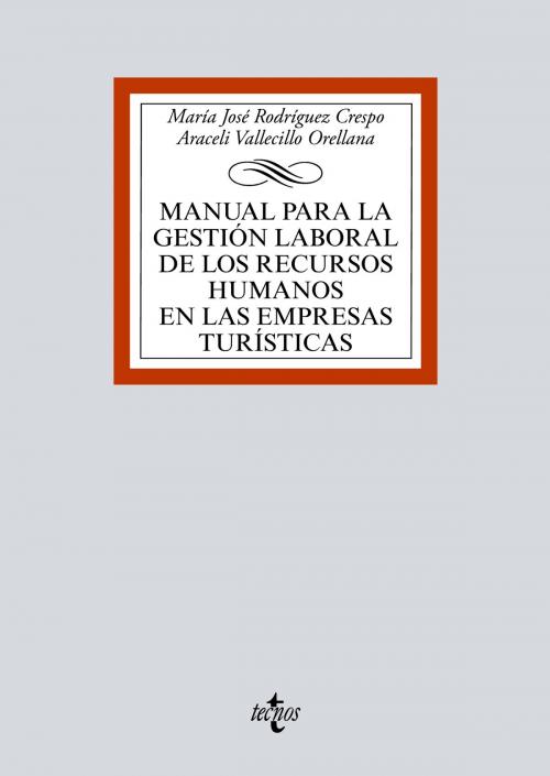 Cover of the book Manual para la gestión laboral de los recursos humanos en las empresas turísticas by Mª José Rodríguez Crespo, Araceli Vallecillo Orellana, Tecnos
