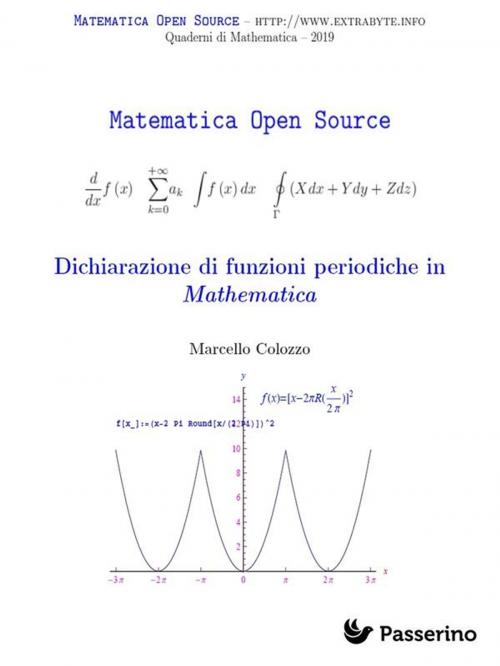 Cover of the book Dichiarazione di funzioni periodiche in Mathematica by Marcello Colozzo, Passerino