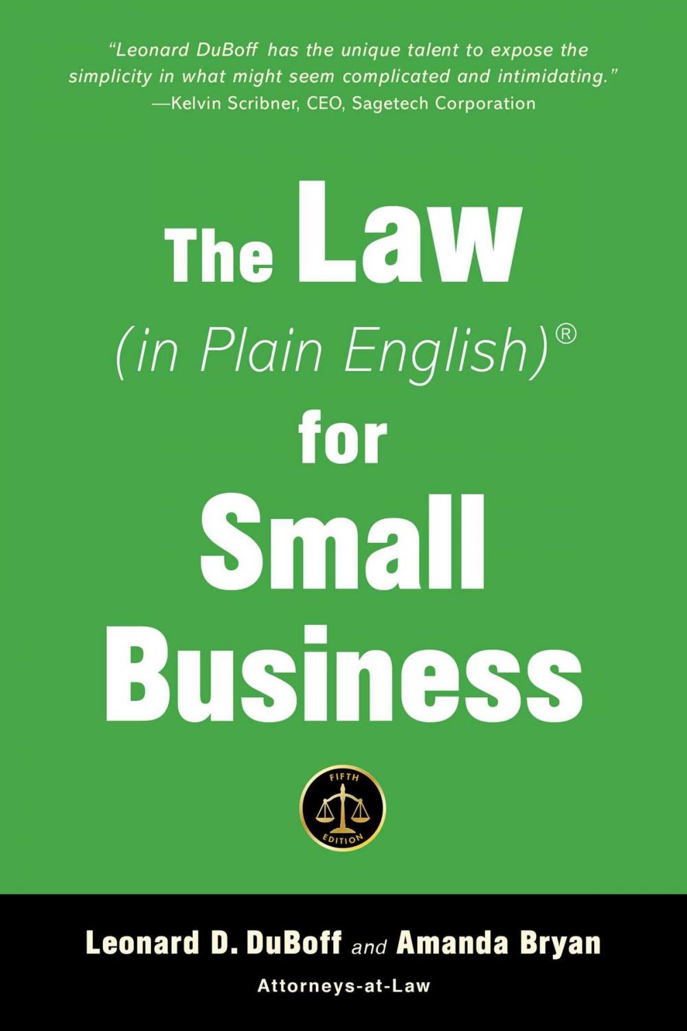 Big bigCover of The Law (in Plain English) for Small Business (Fifth Edition)