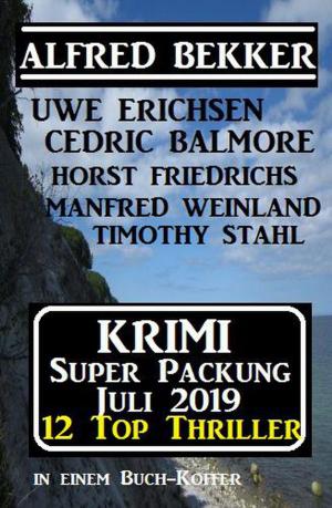 Book cover of Krimi Super Packung Juli 2019 – 12 Thriller in einem Buch-Koffer
