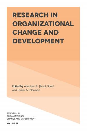 Cover of the book Research in Organizational Change and Development by Jingrong Tong, Landong Zuo