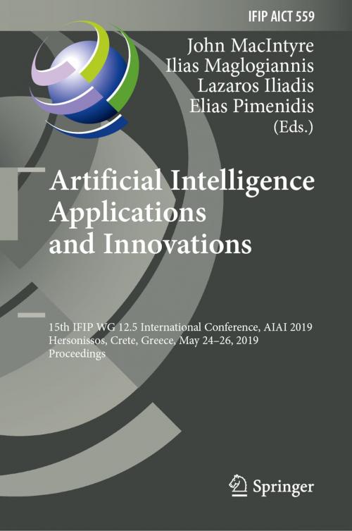 Cover of the book Artificial Intelligence Applications and Innovations by , Springer International Publishing