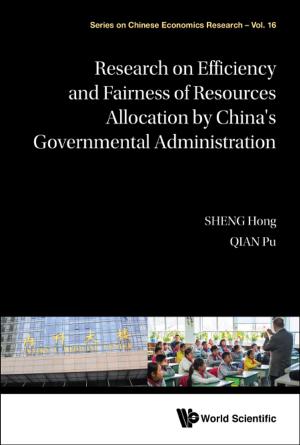 Book cover of Research on Efficiency and Fairness of Resources Allocationby China's Governmental Administration