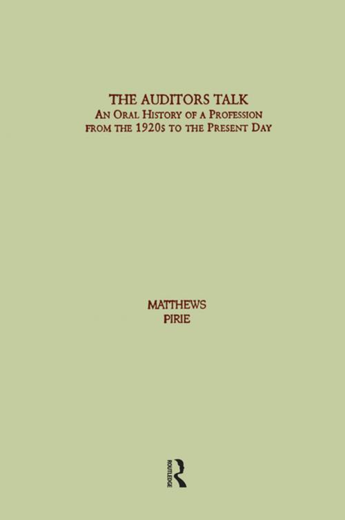 Cover of the book Auditor's Talk by Jim Pirie, Derek Matthews, Taylor and Francis