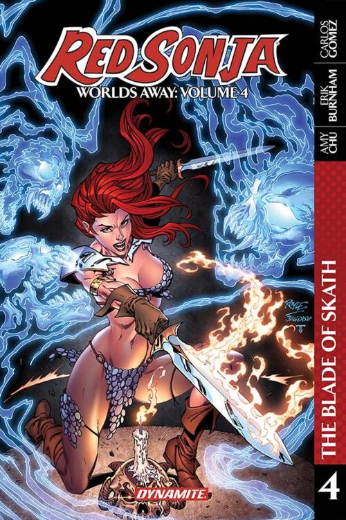 Cover of the book Red Sonja: Worlds Away Vol 4 by Erik Burnham, Amy Chu, Dynamite Entertainment