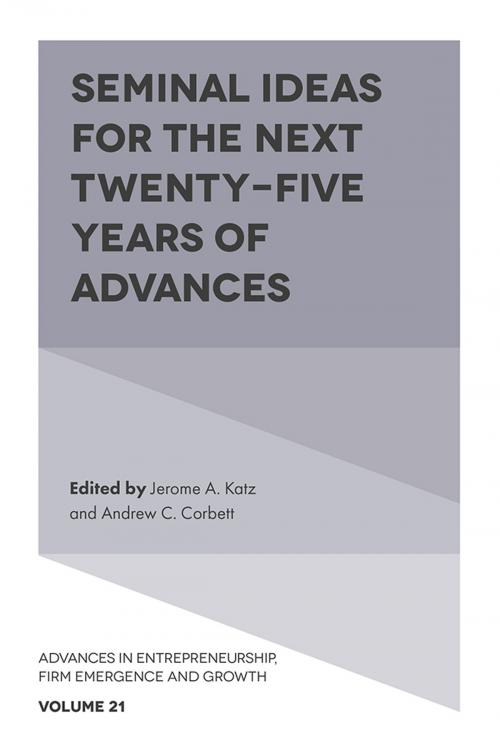Cover of the book Seminal Ideas for the Next Twenty-Five Years of Advances by , Emerald Publishing Limited