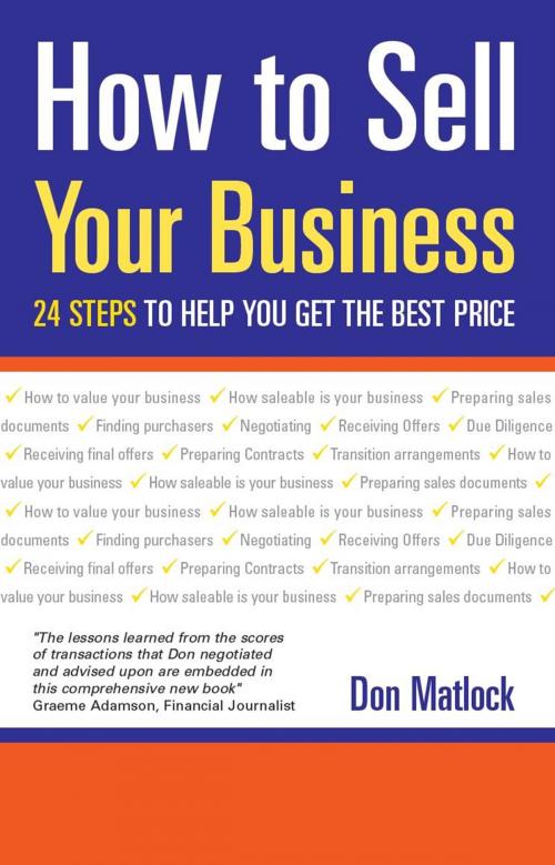 Cover of the book How to Sell Your Business by Don Matlock, Woodslane Press