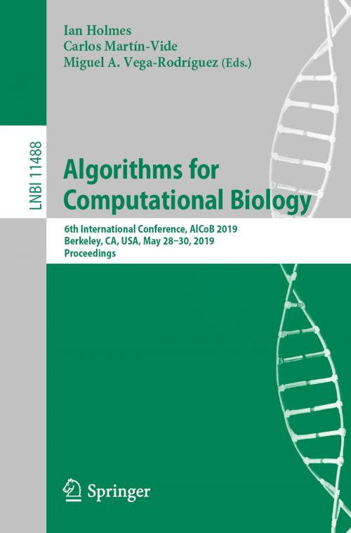 Cover of the book Algorithms for Computational Biology by , Springer International Publishing
