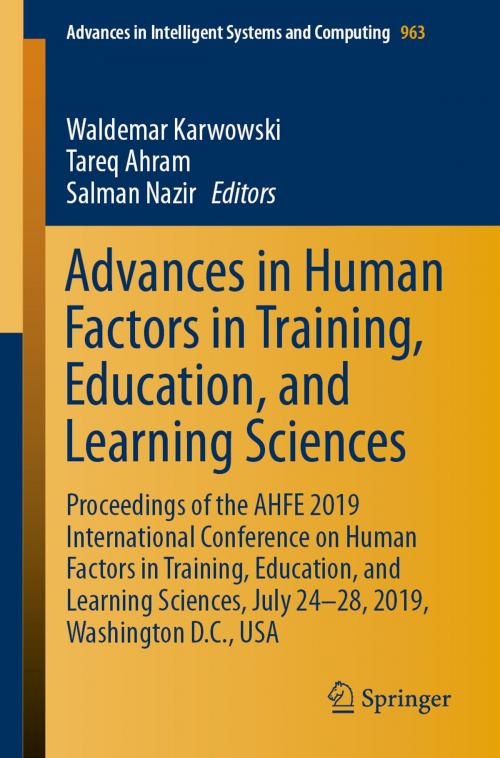 Cover of the book Advances in Human Factors in Training, Education, and Learning Sciences by , Springer International Publishing