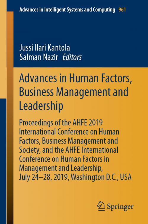 Cover of the book Advances in Human Factors, Business Management and Leadership by , Springer International Publishing