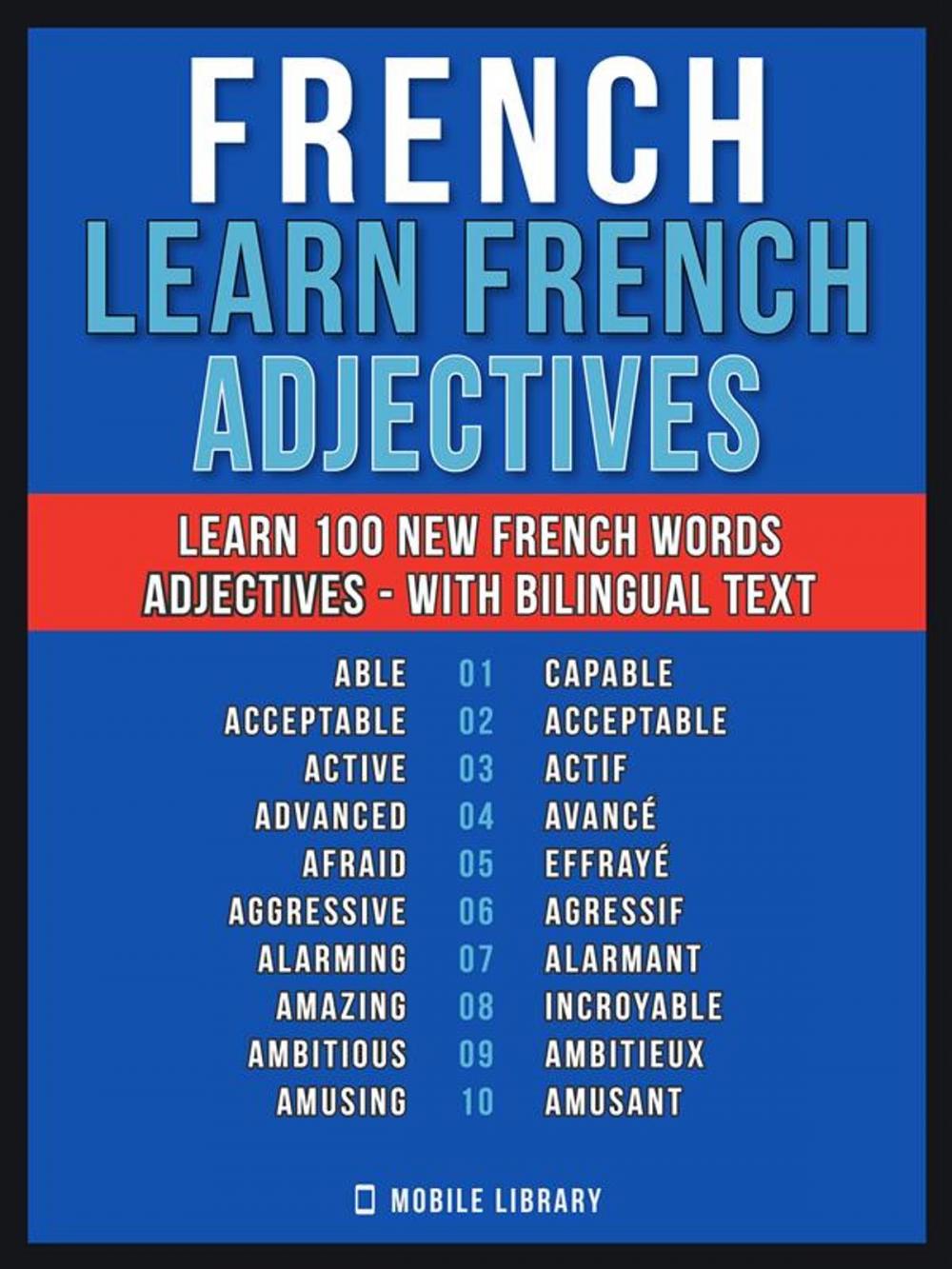 Big bigCover of French - Learn French - 100 Words - Adjectives