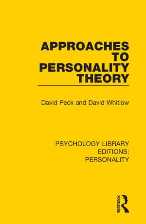 Cover of the book Approaches to Personality Theory by Liz Bondi