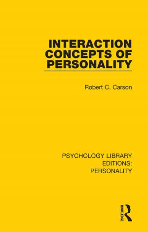 Book cover of Interaction Concepts of Personality