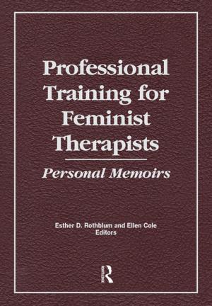 Cover of the book Professional Training for Feminist Therapists by Jianjun Zhang