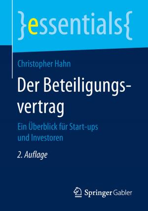 Cover of the book Der Beteiligungsvertrag by Peter Monadjemi