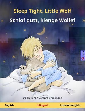 Cover of Sleep Tight, Little Wolf – Schlof gutt, klenge Wollef (English – Luxembourgish)