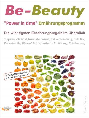 Cover of Be-Beauty "Power in time" Ernährungsprogramm. Die wichtigsten Ernährungsregeln im Überblick.