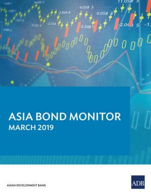 Cover of the book Asia Bond Monitor March 2019 by Dovelyn Rannveig Mendoza, Demetrios Demetrios, Maria Vincenza Desiderio, Brian Salant, Kate Hooper, Taylor Elwood