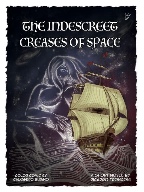 Cover of the book The indescreet creases of space - colored comic and short novel by Ricardo Tronconi, Ricardo Tronconi