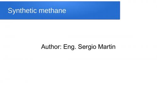 Cover of the book Synthetic Methane by Sergio Martin, Sergio Adrián Martin