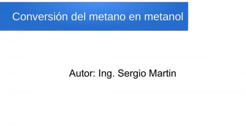 Cover of the book Conversión del metano en metanol by Sergio Martin, Sergio Adrián Martin