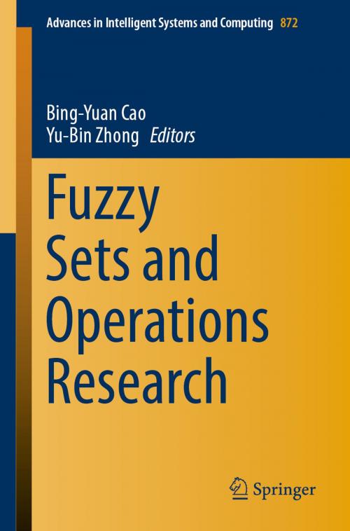 Cover of the book Fuzzy Sets and Operations Research by , Springer International Publishing
