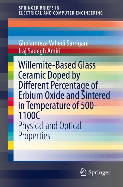 Cover of the book Willemite-Based Glass Ceramic Doped by Different Percentage of Erbium Oxide and Sintered in Temperature of 500-1100C by Gholamreza Vahedi Sarrigani, Iraj Sadegh Amiri, Springer International Publishing