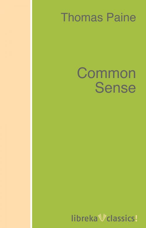 Cover of the book Common Sense by Thomas Paine, libreka classics