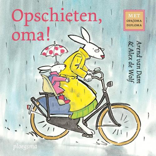 Cover of the book Opschieten, oma! by Arend van Dam, WPG Kindermedia