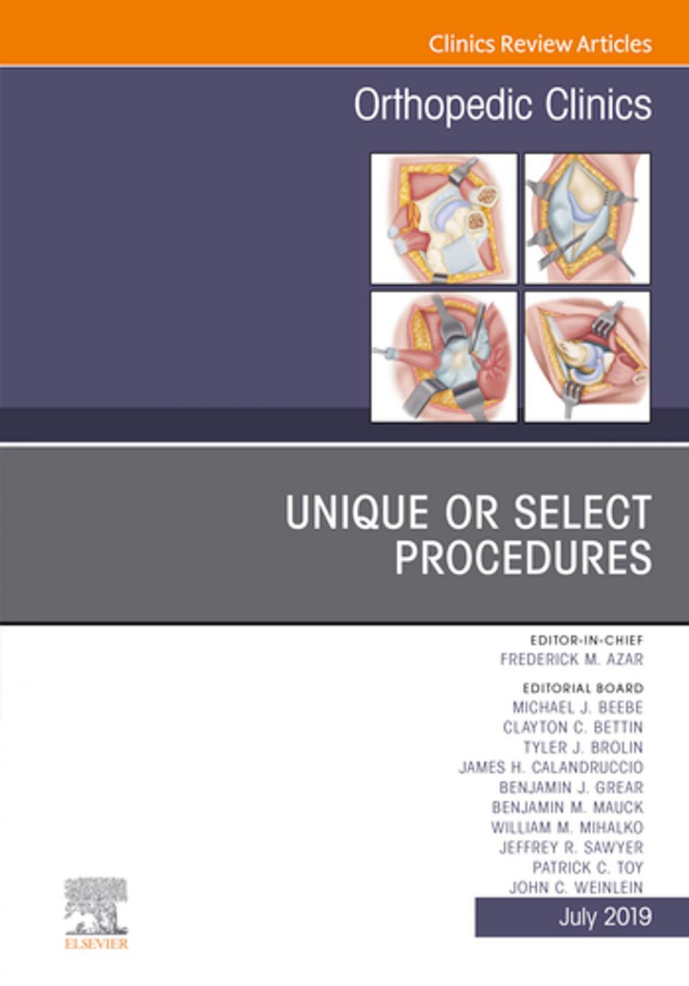 Big bigCover of Unique or Select Procedures, An Issue of Orthopedic Clinics
